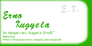 erno kugyela business card